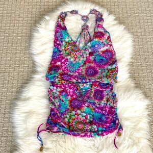 Luli Fama Miami Crochet Back Mini Dress/Cover-up
NWOT